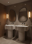 Black Asymmetrical Brass Mirror