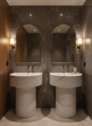 Antique Brass Arch Mirror