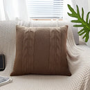 Double cable knit cushion cover set living room pillow case
