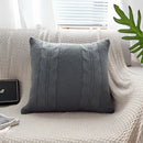 Double cable knit cushion cover set living room pillow case