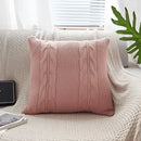Double cable knit cushion cover set living room pillow case