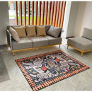 Double tiger bohemian moroccan rug living room decor