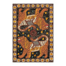 Double tiger bohemian moroccan rug living room decor