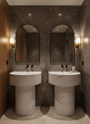 Black Arch Mirror - Brass Customized Bathroom Mirror