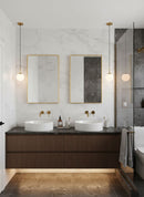 Antique Brass Mirror - Rectangular Wall Mirror