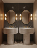 Brass Oval Wall Mirror - Handmade Antique Bathroom Mirror