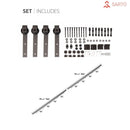 Veregio 7411 Antracite Double Barn Door and Black Rail