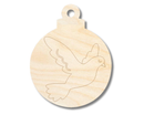 Unfinished Wood Etched Dove Ornament Shape | Paint By Line Crafts | up to 30" DIY