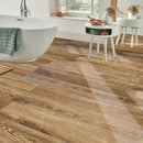 SPC Vinyl Rigid Core 5" Width 60" RL, 6mm with attached cushion, Dover Floors - Livfloors Collection bath tub view