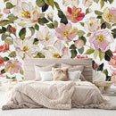 Fashionable Pink and White Flowers Wallpaper