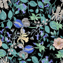 Fashionable Dark Floral Wallpaper Tasteful