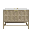 James Martin Emmeline 48" Single Bathroom Vanity, Pebble Oak