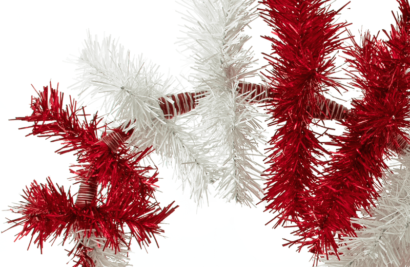 Dr. Seuss Red & White Tinsel Christmas Tree