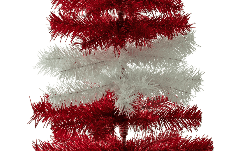 Dr. Seuss Red & White Tinsel Christmas Tree