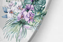 Orchid Composition Printed Transparent Acrylic Circle