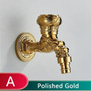 Dragon carved antique brass faucet bathroom wall mount decor