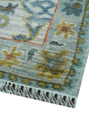 Dragon Custom Made Traditional Design Gray And Ivory Hand Knotted Wool Rug