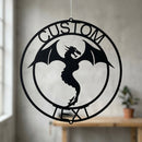 Custom Metal Wall Art - Personalized Dragon Sign