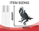 Metal Dragon Tree Stake | Fantasy Dragon Sign | Indoor Outdoor | Up to 46" | Over 20 Color Options