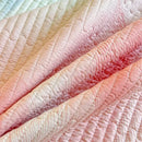 Dreamy gradient single bedspread pink & mint green bedroom quilt