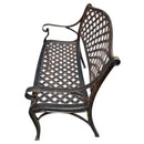 Outdoor Aluminum Modern 40-in Bronze Patio Bench Loveseat