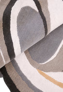 Drifted Ribbon Gray Hand Tufted 5x8 Wool Area Rug