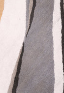 Drifted Ribbon Gray Hand Tufted 5x8 Wool Area Rug