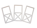 3-Mini Decorative Plastic Doors-White