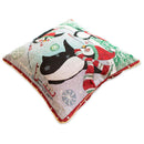 Set of 2 Skating Penguins Christmas Throw Pillow Covers