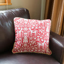 Set of 2 White Deer in the Woods Christmas Throw Cushion Pillow Covers