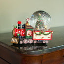 Children Riding Train Musical Christmas Water Snow Globe