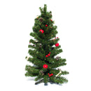 Ukrainian Tabletop Christmas Tree w. Straw Bows, Apples & Pine Cones 27.5 Inches