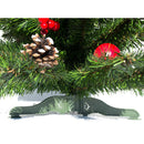 Ukrainian Tabletop Christmas Tree w. Straw Bows, Apples & Pine Cones 27.5 Inches