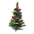 Ukrainian Tabletop Christmas Tree with Straw Bows, Apples & Pine Cones 20 Inches