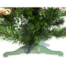 Ukrainian Tabletop Christmas Tree with Straw Bows, Apples & Pine Cones 20 Inches