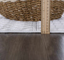 Ivory Cira Textured Trellis Fringe Area Rug - Clearance