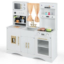 Kids Kitchen Playset with Microwave and Coffee Maker for Ages 3+
