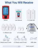 24-Mode TENS &amp; EMS Unit – Rechargeable Muscle Stimulator with 8 Pads