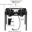 Double Burner High-Pressure Propane Camp Stove – 150,000 BTU Cast Iron