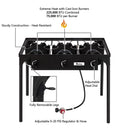 225,000 BTU Outdoor Propane Camp Stove – 3 Burner Cooker