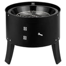 Outdoor Charcoal Smoker Grill – Portable Barrel BBQ Cooker Black