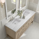 James Martin Breckenridge 72" Double Bathroom Vanity, Whitewashed Oak