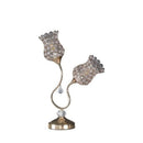 Dual Flower Design Table Lamp for Reading and Home Style
