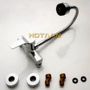 Dual hole brass chrome adjustable showerhead kitchen tap mixer