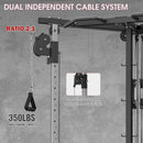 Rovix Dual Pulley Cable Crossover Machine With Pull Up And LAT Bar (SAK98124)