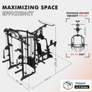 Rovix Dual Station Smith Machine With Cable Crossover Home Gym (SAK24079)