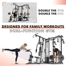 Rovix Dual Station Smith Machine With Cable Crossover Home Gym (SAK24079)