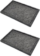 Duo Set of Volcanic Stone Atizar Grill Stone: Rectangular Comal - 7.9" x 11.8" for Authentic Cooking