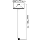 Durable Brass Integrated Exterior Path Light with 72" Wire for Garden Lighting
