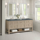 James Martin Breckenridge 72" Double Bathroom Vanity, Whitewashed Oak